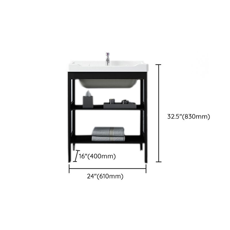 Shelving Included Bath Vanity Set Mirror Freestanding Vanity Set with Single Sink Clearhalo 'Bathroom Remodel & Bathroom Fixtures' 'Bathroom Vanities' 'bathroom_vanities' 'Home Improvement' 'home_improvement' 'home_improvement_bathroom_vanities' 1200x1200_6054b4f1-f430-481a-82f8-a304282ecfaa