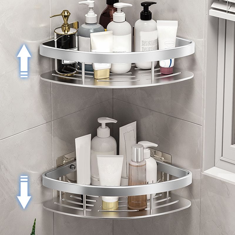 Minimalism Bathroom Hardware Set Silver Bath Shelf Bath Hardware Set Clearhalo 'Bathroom Hardware Sets' 'Bathroom Hardware' 'Bathroom Remodel & Bathroom Fixtures' 'bathroom_hardware_sets' 'Home Improvement' 'home_improvement' 'home_improvement_bathroom_hardware_sets' 1200x1200_6064ab46-938d-4f03-a160-84d1e3e8f13f