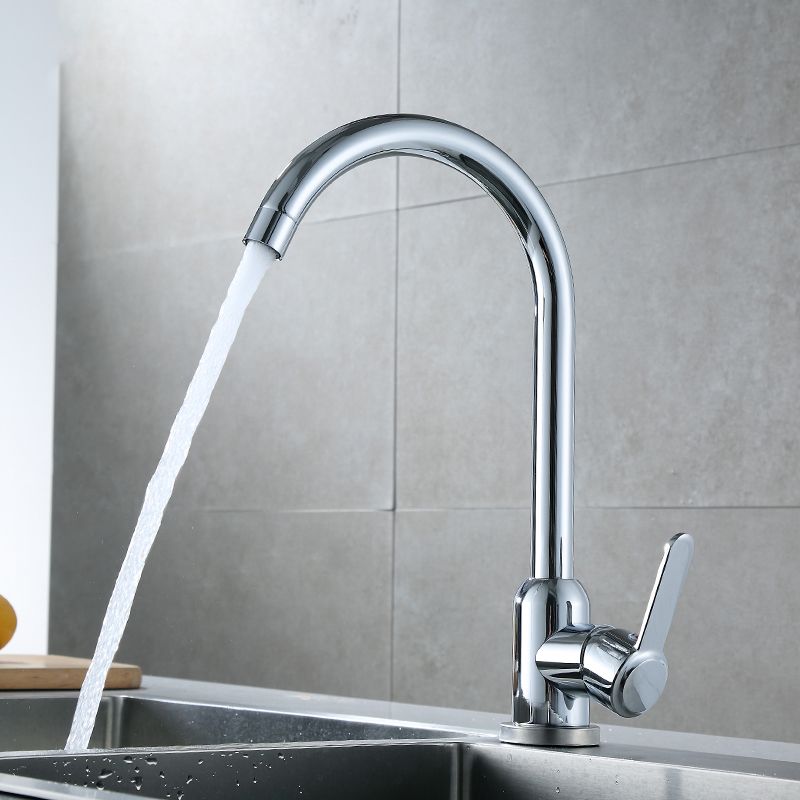 Modern Bridge Kitchen Faucet Stainless Steel Lever Handles High Arch Kitchen Faucet Clearhalo 'Home Improvement' 'home_improvement' 'home_improvement_kitchen_faucets' 'Kitchen Faucets' 'Kitchen Remodel & Kitchen Fixtures' 'Kitchen Sinks & Faucet Components' 'kitchen_faucets' 1200x1200_60740ce3-4ace-4148-82c7-28ed4302045d