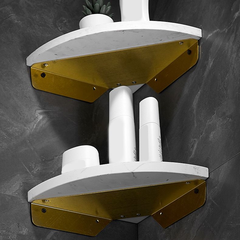 Aluminum Bathroom Accessory Set 1.57 Inches Tall Marble Bath Shelf Clearhalo 'Bathroom Hardware Sets' 'Bathroom Hardware' 'Bathroom Remodel & Bathroom Fixtures' 'bathroom_hardware_sets' 'Home Improvement' 'home_improvement' 'home_improvement_bathroom_hardware_sets' 1200x1200_6087efb6-f362-45f3-bc89-cb60c45ec4db