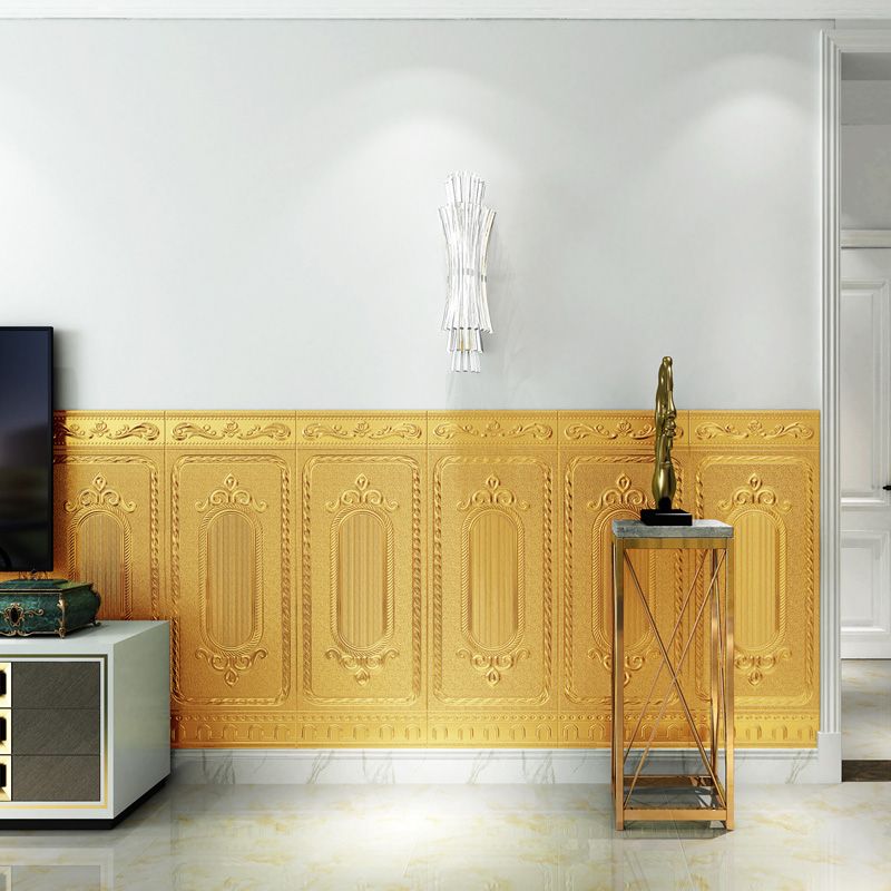 Glam Style Wall Paneling Living Room Peel and Stick 3D Embossing Waterproof Wall Paneling Clearhalo 'Flooring 'Home Improvement' 'home_improvement' 'home_improvement_wall_paneling' 'Wall Paneling' 'wall_paneling' 'Walls & Ceilings' Walls and Ceiling' 1200x1200_608f2435-0d76-40c9-b43f-39d2561a83ca