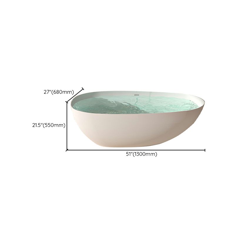 Modern Style Freestanding Soaking Bathtub Stone Bathroom Bathtub in White Clearhalo 'Bathroom Remodel & Bathroom Fixtures' 'Bathtubs' 'Home Improvement' 'home_improvement' 'home_improvement_bathtubs' 'Showers & Bathtubs' 1200x1200_60bd1268-6fc5-47ee-a4c4-9e222cddc235