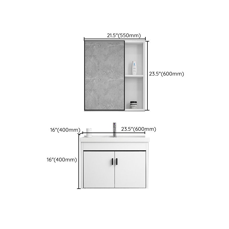 Ceramic Bathroom Sink Vanity Wall-Mounted Bathroom Sink Vanity with Faucet Included Clearhalo 'Bathroom Remodel & Bathroom Fixtures' 'Bathroom Vanities' 'bathroom_vanities' 'Home Improvement' 'home_improvement' 'home_improvement_bathroom_vanities' 1200x1200_60c265d3-2824-48cc-8120-7eca9a4c3e9c