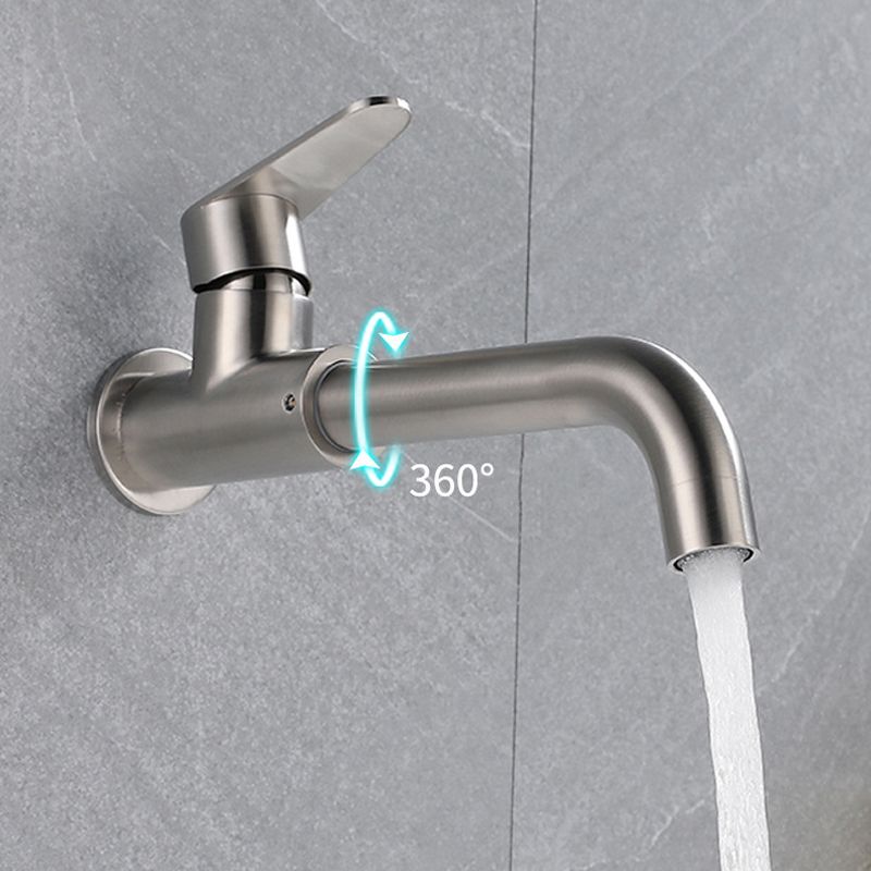 Modern Style Faucet Wall Mounted Single Lever Handle Faucet for Bathroom Clearhalo 'Bathroom Remodel & Bathroom Fixtures' 'Bathroom Sink Faucets' 'Bathroom Sinks & Faucet Components' 'bathroom_sink_faucets' 'Home Improvement' 'home_improvement' 'home_improvement_bathroom_sink_faucets' 1200x1200_61373c80-d877-4c0f-84bd-278bda54d7e1