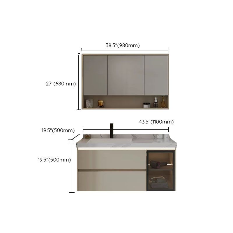 Wall Mounted Standard White Wood Modern Open Console with Sink Set Clearhalo 'Bathroom Remodel & Bathroom Fixtures' 'Bathroom Vanities' 'bathroom_vanities' 'Home Improvement' 'home_improvement' 'home_improvement_bathroom_vanities' 1200x1200_617a5746-dccd-481b-8d95-d2691c58b20d