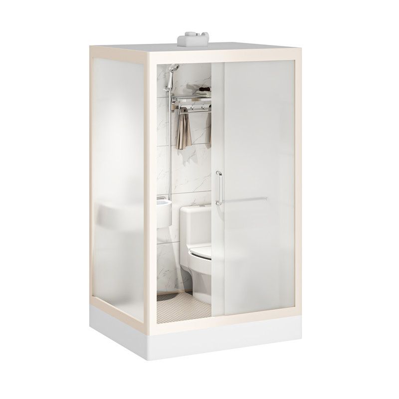 Rectangular Sliding Shower Enclosure Framed Shower Enclosure in White Clearhalo 'Bathroom Remodel & Bathroom Fixtures' 'Home Improvement' 'home_improvement' 'home_improvement_shower_stalls_enclosures' 'Shower Stalls & Enclosures' 'shower_stalls_enclosures' 'Showers & Bathtubs' 1200x1200_61892ced-77f8-445e-9757-4635b25c1e74