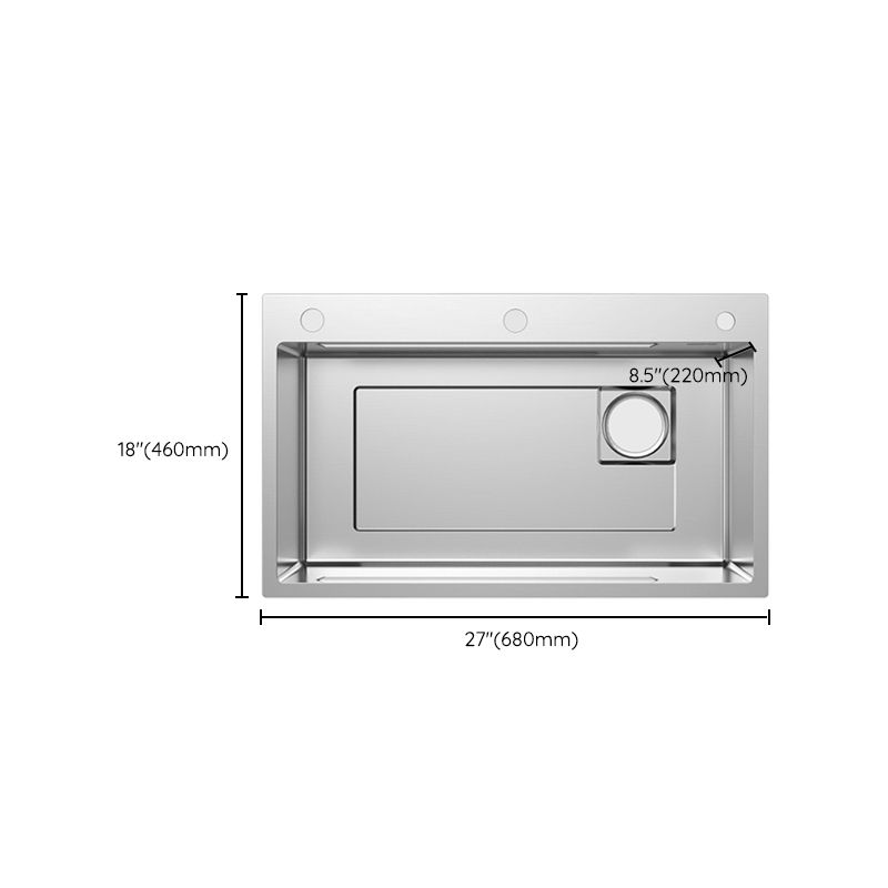 Modern Kitchen Sink Stainless Steel with Grid Strainer and Faucet Workstation Sink Clearhalo 'Home Improvement' 'home_improvement' 'home_improvement_kitchen_sinks' 'Kitchen Remodel & Kitchen Fixtures' 'Kitchen Sinks & Faucet Components' 'Kitchen Sinks' 'kitchen_sinks' 1200x1200_61a6f418-962d-4f76-a175-851cfe68ee8f