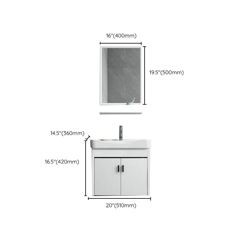 Wall-mounted Bathroom Vanity Modern Single-Sink Space Saver Vanity Clearhalo 'Bathroom Remodel & Bathroom Fixtures' 'Bathroom Vanities' 'bathroom_vanities' 'Home Improvement' 'home_improvement' 'home_improvement_bathroom_vanities' 1200x1200_61bfab46-365a-4865-bda6-40e78d9ce3f6