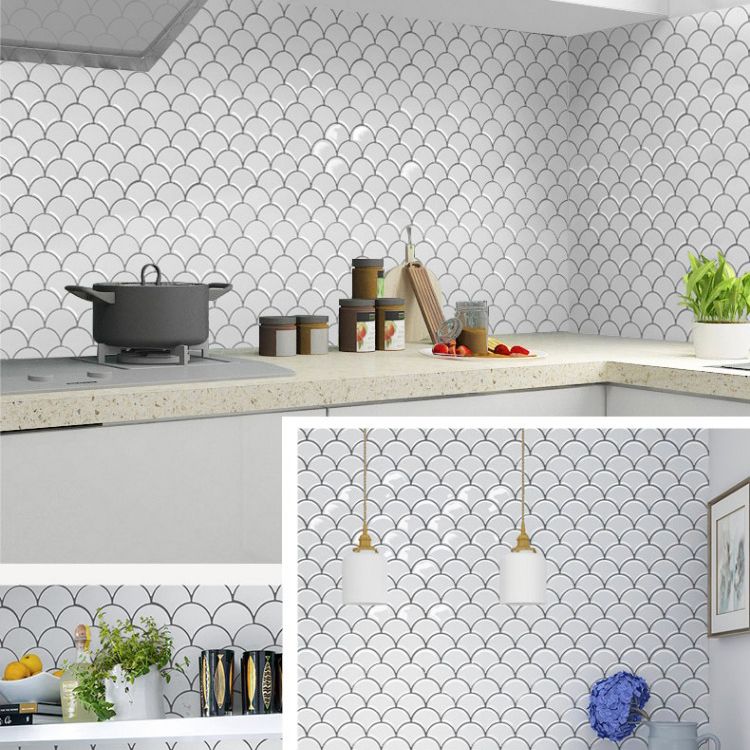 Fish Scale Peel & Stick Field Tile Square Plastic Peel & Stick Mosaic Tile Clearhalo 'Flooring 'Home Improvement' 'home_improvement' 'home_improvement_peel_stick_blacksplash' 'Peel & Stick Backsplash Tile' 'peel_stick_blacksplash' 'Walls & Ceilings' Walls and Ceiling' 1200x1200_61cad9ec-87f1-4b93-852e-b890c9c14071