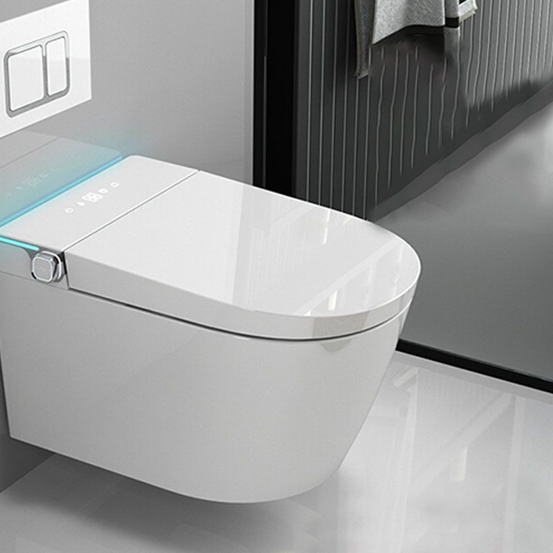 Elongated Wall Mounted Bidet with Heated Seat White 14.09" High Bidet Clearhalo 'Bathroom Remodel & Bathroom Fixtures' 'Bidets' 'Home Improvement' 'home_improvement' 'home_improvement_bidets' 'Toilets & Bidets' 1200x1200_61d16ac3-e172-4156-a01c-4eafec2f4706