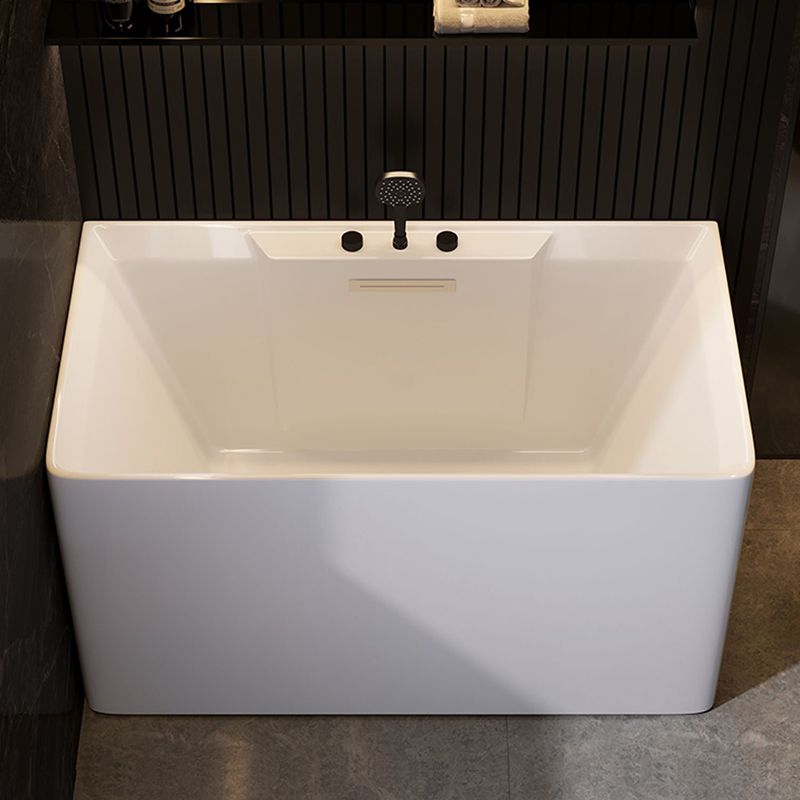 Contemporary Whirlpool / Soaking Bathtub Acrylic Rectangle Back to Wall Bathtub Clearhalo 'Bathroom Remodel & Bathroom Fixtures' 'Bathtubs' 'Home Improvement' 'home_improvement' 'home_improvement_bathtubs' 'Showers & Bathtubs' 1200x1200_62058ed3-e4c5-49b6-add4-27b1e82fa20b