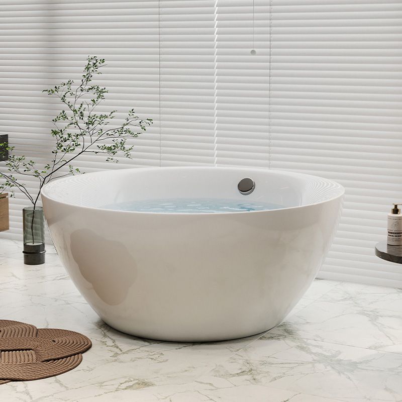 Modern Stand Alone Bathtub with Center Drain Acrylic Bath Tub Clearhalo 'Bathroom Remodel & Bathroom Fixtures' 'Bathtubs' 'Home Improvement' 'home_improvement' 'home_improvement_bathtubs' 'Showers & Bathtubs' 1200x1200_620e10b6-36bb-41fd-8cfe-72075b10410d