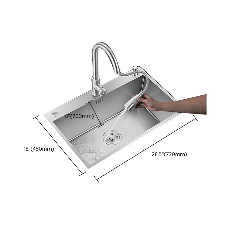 Contemporary Style Kitchen Sink Stainless Steel Colorfast Drop-In Kitchen Sink Clearhalo 'Home Improvement' 'home_improvement' 'home_improvement_kitchen_sinks' 'Kitchen Remodel & Kitchen Fixtures' 'Kitchen Sinks & Faucet Components' 'Kitchen Sinks' 'kitchen_sinks' 1200x1200_62a80029-56b4-4124-b5d7-d3556cdd4bd6