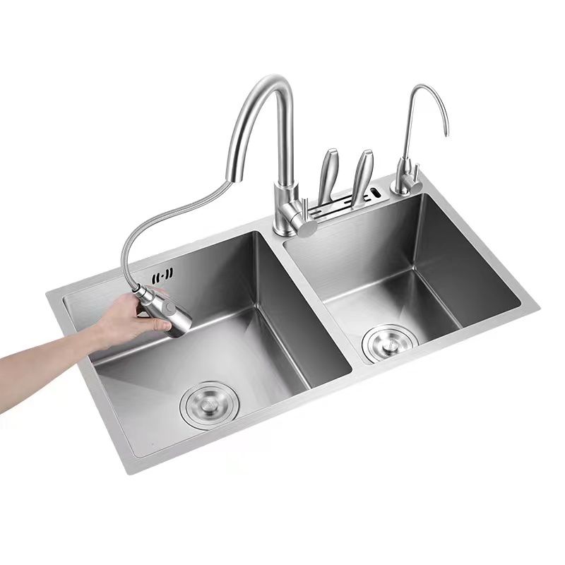 Modern Style Kitchen Sink Drop In Noise Cancelling Design Kitchen