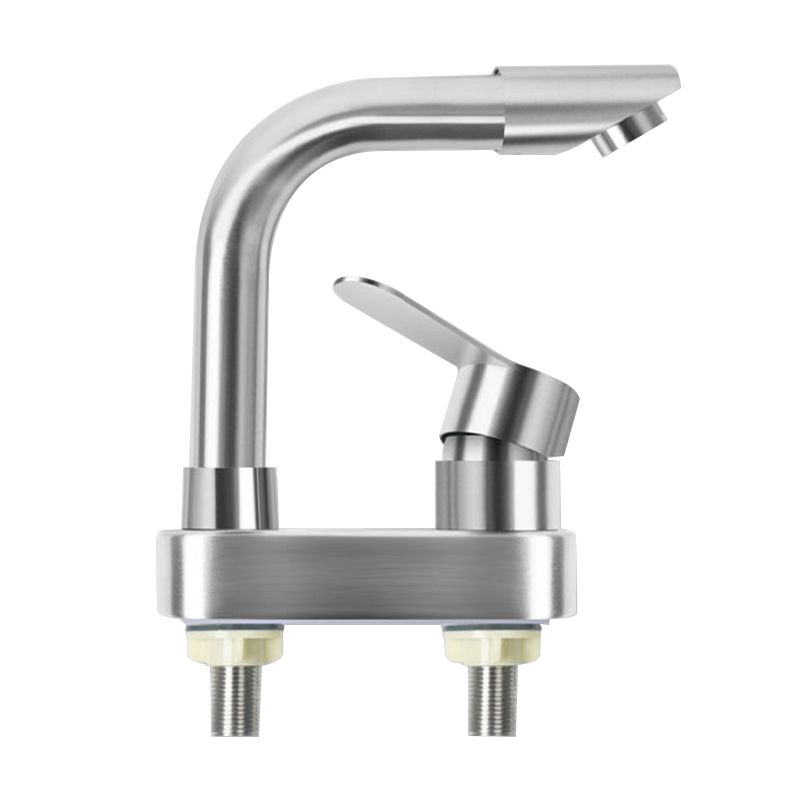 Square 1-Handle Bathroom Faucet 2 Hole Centerset Bathroom Faucet with Stainless Steel Clearhalo 'bathroom_sink_faucets' 'Conjunta de Baño y Conjunta de Grifo' 'Coronamiento de Baño y Dispositivo de Baño' 'Grifo del lavabo del baño' 'Hogar' 'home_improvement' 'home_improvement_bathroom_sink_faucets' 'Mejoras para el hogar' 1200x1200_62cc9206-a35f-4dcd-9c7b-aca82a46953b