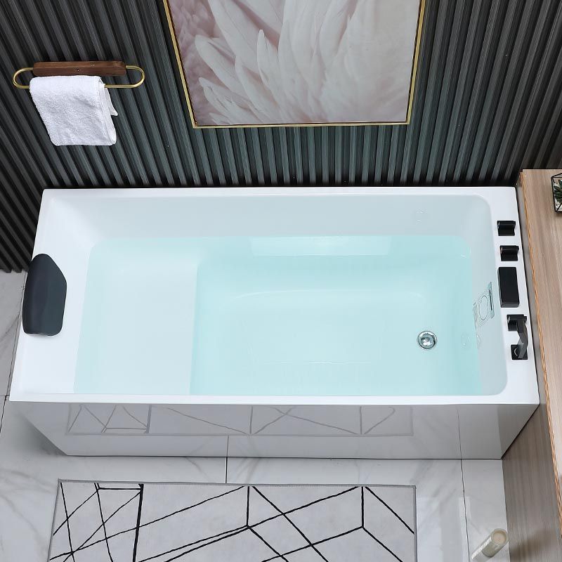 Modern Rectangular Bath Tub Acrylic Alcove Tub for Home in White Clearhalo 'Bathroom Remodel & Bathroom Fixtures' 'Bathtubs' 'Home Improvement' 'home_improvement' 'home_improvement_bathtubs' 'Showers & Bathtubs' 1200x1200_62fb0f21-ed05-4d80-a205-85beea20fc66