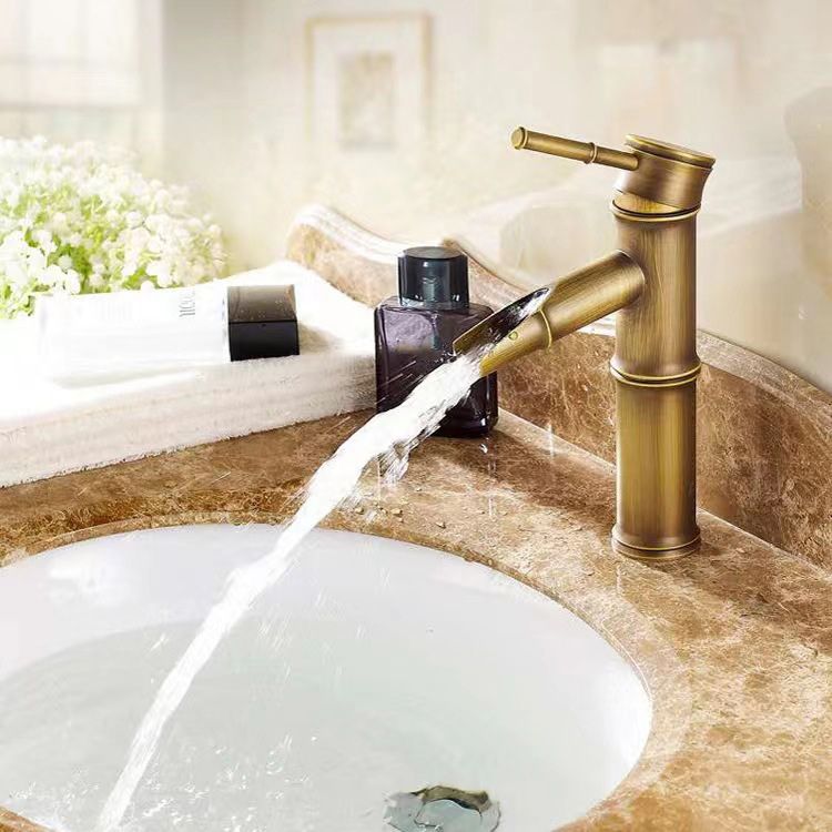 Farmhouse 1 Hole Vanity Sink Faucet Brass Circular Basin Faucet Clearhalo 'bathroom_sink_faucets' 'Conjunta de Baño y Conjunta de Grifo' 'Coronamiento de Baño y Dispositivo de Baño' 'Grifo del lavabo del baño' 'Hogar' 'home_improvement' 'home_improvement_bathroom_sink_faucets' 'Mejoras para el hogar' 1200x1200_63016d2a-902e-4a2e-a35c-b5c11ca95070