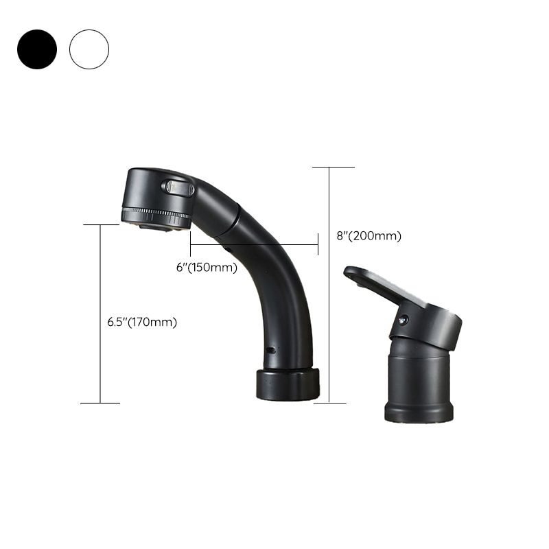 Modern Style Vessel Faucet Copper Knob Handle Low Arc Retractable Vessel Faucet Clearhalo 'Bathroom Remodel & Bathroom Fixtures' 'Bathroom Sink Faucets' 'Bathroom Sinks & Faucet Components' 'bathroom_sink_faucets' 'Home Improvement' 'home_improvement' 'home_improvement_bathroom_sink_faucets' 1200x1200_6306ea72-7c8c-42df-bcff-a474ba46a71a