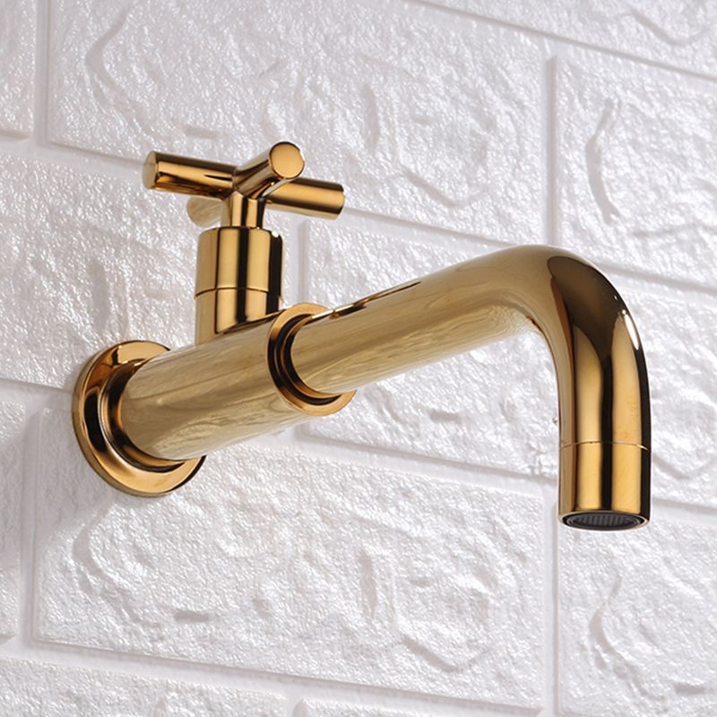 Contemporary Wall Mounted Bathroom Faucet Cross Handle Solid Brass Faucet Clearhalo 'bathroom_sink_faucets' 'Conjunta de Baño y Conjunta de Grifo' 'Coronamiento de Baño y Dispositivo de Baño' 'Grifo del lavabo del baño' 'Hogar' 'home_improvement' 'home_improvement_bathroom_sink_faucets' 'Mejoras para el hogar' 1200x1200_63458f32-2b6e-4511-9743-d86f959b8c92