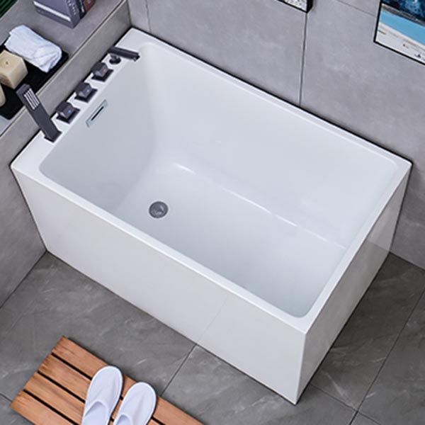 White Acrylic Alcove Bath Tub Rectangular 25" H Bathtub for Home (Without Faucet) Clearhalo 'Bathroom Remodel & Bathroom Fixtures' 'Bathtubs' 'Home Improvement' 'home_improvement' 'home_improvement_bathtubs' 'Showers & Bathtubs' 1200x1200_63962e58-7864-4ce4-8cef-10fc7869d725