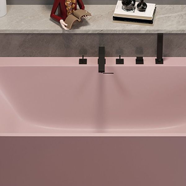 Modern Soaking Stone Bathtub Rectangle Back to Wall Bathtub with Faucet Clearhalo 'Bathroom Remodel & Bathroom Fixtures' 'Bathtubs' 'Home Improvement' 'home_improvement' 'home_improvement_bathtubs' 'Showers & Bathtubs' 1200x1200_6399ce05-4fde-47ef-b23b-33379af1099a