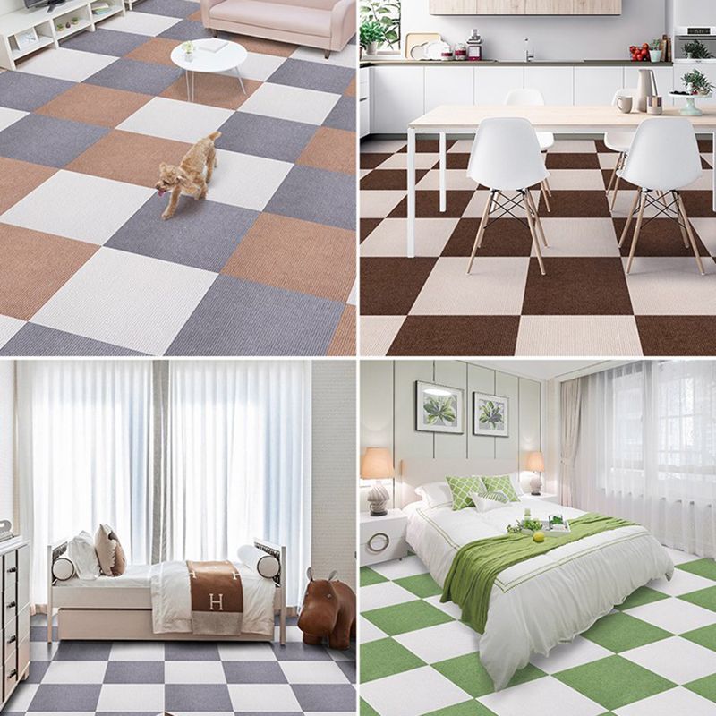 Carpet Tile Non-Skid Fade Resistant Solid Color Self-Stick Carpet Tiles Living Room Clearhalo 'Carpet Tiles & Carpet Squares' 'carpet_tiles_carpet_squares' 'Flooring 'Home Improvement' 'home_improvement' 'home_improvement_carpet_tiles_carpet_squares' Walls and Ceiling' 1200x1200_63b2593e-6c22-4be3-9ba1-d51f4d45e9fe