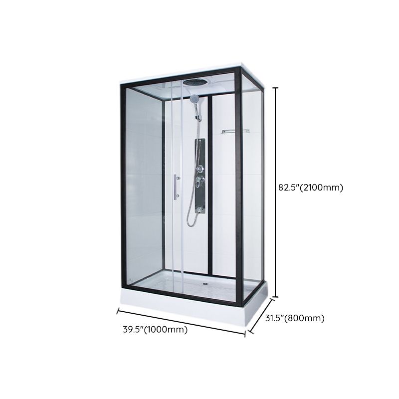 Rectangle Framed Shower Stall Corner Single Sliding Shower Stall Clearhalo 'Bathroom Remodel & Bathroom Fixtures' 'Home Improvement' 'home_improvement' 'home_improvement_shower_stalls_enclosures' 'Shower Stalls & Enclosures' 'shower_stalls_enclosures' 'Showers & Bathtubs' 1200x1200_63eb93ec-09a5-412b-812d-3499e9f3658f