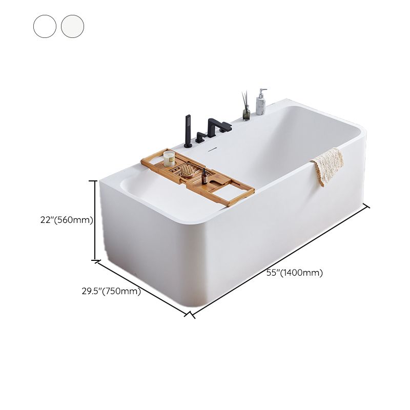 Stone Soaking Bathtub Antique Finish Rectangular Back to Wall Bathtub (Board not Included) Clearhalo 'Bathroom Remodel & Bathroom Fixtures' 'Bathtubs' 'Home Improvement' 'home_improvement' 'home_improvement_bathtubs' 'Showers & Bathtubs' 1200x1200_63ece169-f134-405f-a201-69ef4900ac96