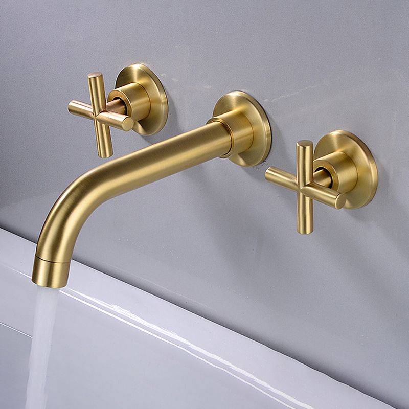 Full Copper Widespread Sink Faucet Double Handle Wall Mounted Bathroom Basin Faucet Clearhalo 'bathroom_sink_faucets' 'Conjunta de Baño y Conjunta de Grifo' 'Coronamiento de Baño y Dispositivo de Baño' 'Grifo del lavabo del baño' 'Hogar' 'home_improvement' 'home_improvement_bathroom_sink_faucets' 'Mejoras para el hogar' 1200x1200_642cabd4-2f00-41f4-bb04-4fb300005dc6