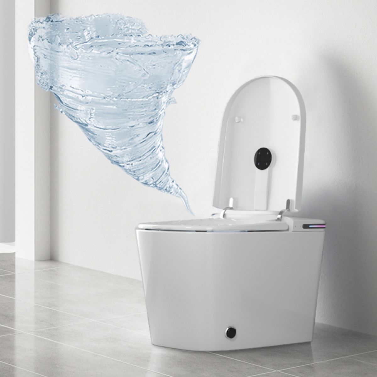 Contemporary Elongated Floor Mount Bidet White Smart Bidet with Tank Clearhalo 'Bathroom Remodel & Bathroom Fixtures' 'Bidets' 'Home Improvement' 'home_improvement' 'home_improvement_bidets' 'Toilets & Bidets' 1200x1200_6483afa4-8c68-4dce-8edf-5d0d20e7b4d2