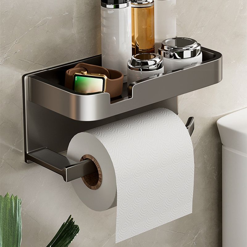 Modern Style Aluminum Single Bathroom Accessory Kit Paper Holder Clearhalo 'Bathroom Hardware Sets' 'Bathroom Hardware' 'Bathroom Remodel & Bathroom Fixtures' 'bathroom_hardware_sets' 'Home Improvement' 'home_improvement' 'home_improvement_bathroom_hardware_sets' 1200x1200_6488ad69-1a5e-4ba0-a987-70253b2e6d1c