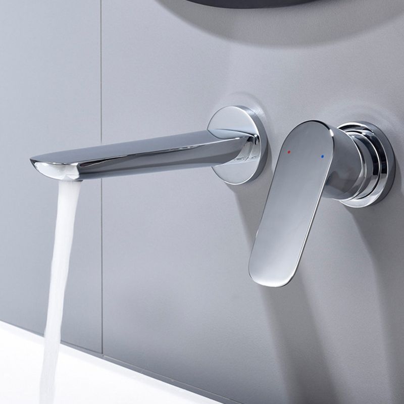 Modern 1-Handle Bathroom Sink Faucet Circular Wall Mounted Bathroom Faucet Clearhalo 'bathroom_sink_faucets' 'Conjunta de Baño y Conjunta de Grifo' 'Coronamiento de Baño y Dispositivo de Baño' 'Grifo del lavabo del baño' 'Hogar' 'home_improvement' 'home_improvement_bathroom_sink_faucets' 'Mejoras para el hogar' 1200x1200_64929a72-2854-420e-9c7c-5cb8cd2813b8