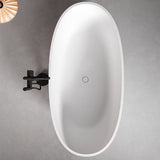 Modern Oval Bathtub Stand Alone Stand Alone Soaking Back to Wall Bath Clearhalo 'Bathroom Remodel & Bathroom Fixtures' 'Bathtubs' 'Home Improvement' 'home_improvement' 'home_improvement_bathtubs' 'Showers & Bathtubs' 1200x1200_64aded53-6db3-4bb9-a68e-c759259c7cbc