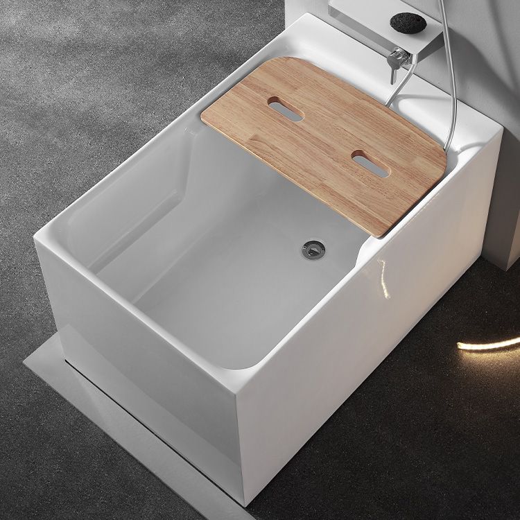 Back to Wall Small Tub Modern Soaking Rectangular Bathroom Bathtub Clearhalo 'Bathroom Remodel & Bathroom Fixtures' 'Bathtubs' 'Home Improvement' 'home_improvement' 'home_improvement_bathtubs' 'Showers & Bathtubs' 1200x1200_64bfd993-00aa-4a5a-8a0a-9a47cd553e0e