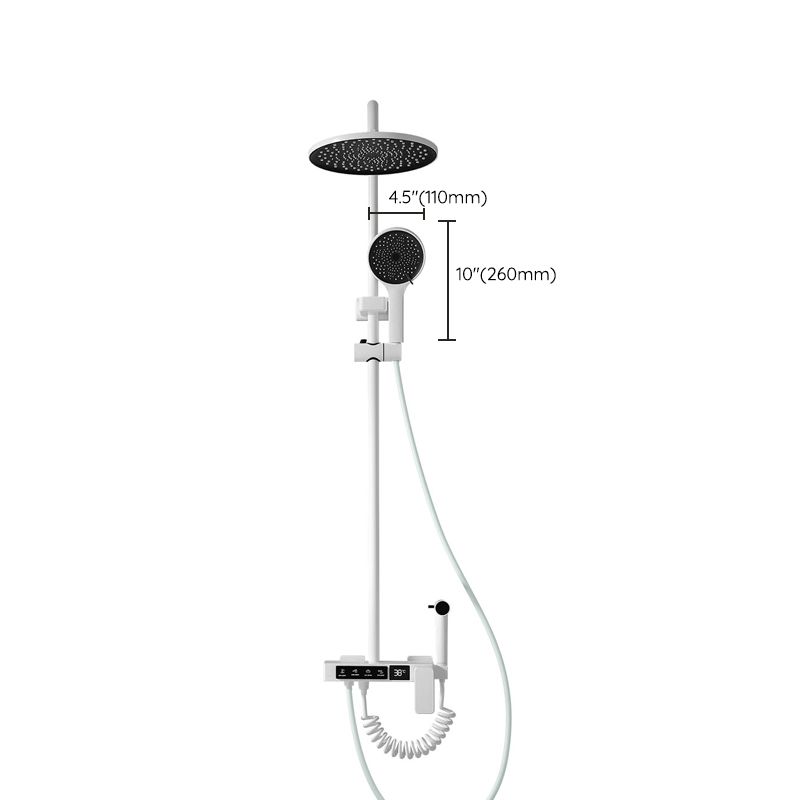 Modern Pressure Balanced Diverter Valve Shower Faucet Adjustable Shower System on Wall Clearhalo 'Bathroom Remodel & Bathroom Fixtures' 'Home Improvement' 'home_improvement' 'home_improvement_shower_faucets' 'Shower Faucets & Systems' 'shower_faucets' 'Showers & Bathtubs Plumbing' 'Showers & Bathtubs' 1200x1200_64e4689a-2d2c-48e3-a701-3a2fa7f7ecb4