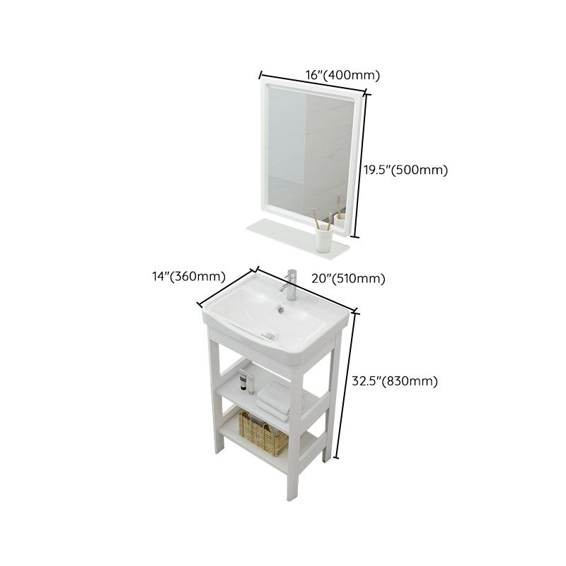 Freestanding Modern Sink Included Bath Vanity in White for Bathroom Clearhalo 'Bathroom Remodel & Bathroom Fixtures' 'Bathroom Vanities' 'bathroom_vanities' 'Home Improvement' 'home_improvement' 'home_improvement_bathroom_vanities' 1200x1200_6525b25b-2e91-4c8a-8e85-cefd9a8465ba