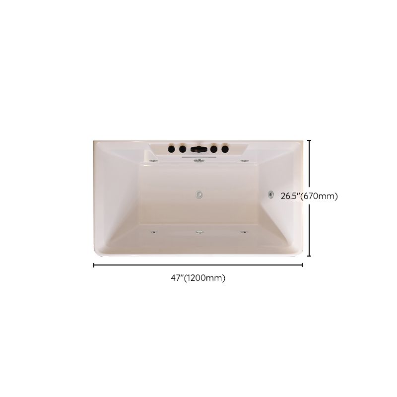 Contemporary Whirlpool / Soaking Bathtub Acrylic Rectangle Back to Wall Bathtub Clearhalo 'Bathroom Remodel & Bathroom Fixtures' 'Bathtubs' 'Home Improvement' 'home_improvement' 'home_improvement_bathtubs' 'Showers & Bathtubs' 1200x1200_6552bc12-5264-44e8-8ecc-859e8d1afdde