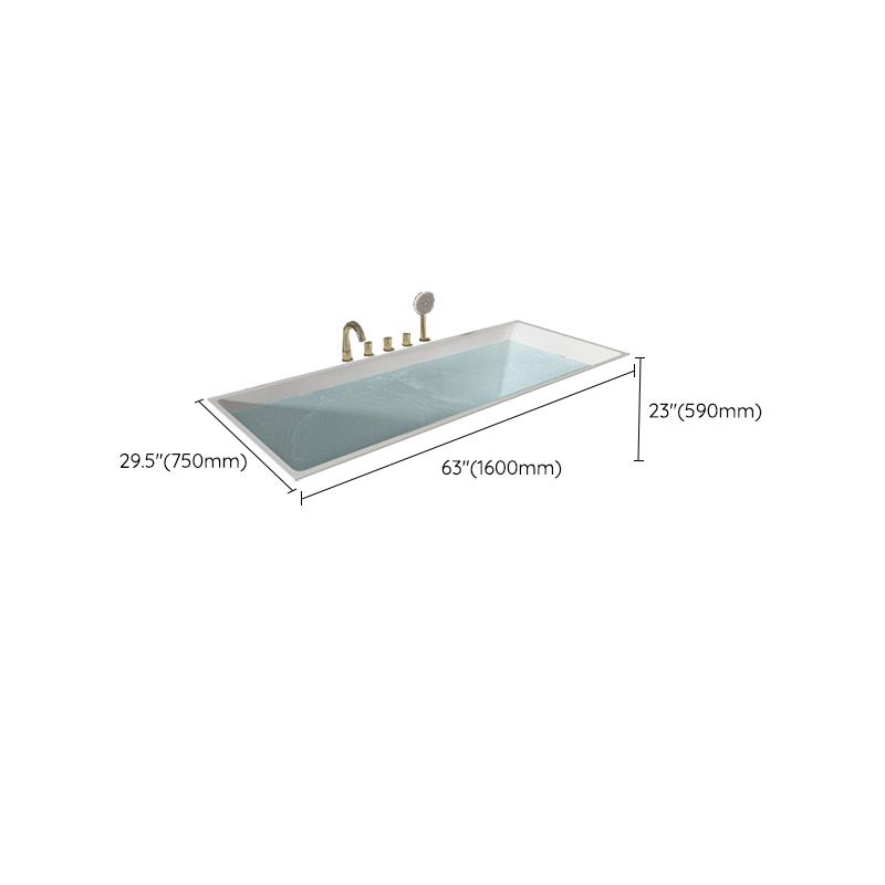 Modern Acrylic Embedded Bathtub Rectangle with Drain Bath Tub and Overflow Hole Clearhalo 'Bathroom Remodel & Bathroom Fixtures' 'Bathtubs' 'Home Improvement' 'home_improvement' 'home_improvement_bathtubs' 'Showers & Bathtubs' 1200x1200_6557574a-fa43-449f-b7ca-759801392d17