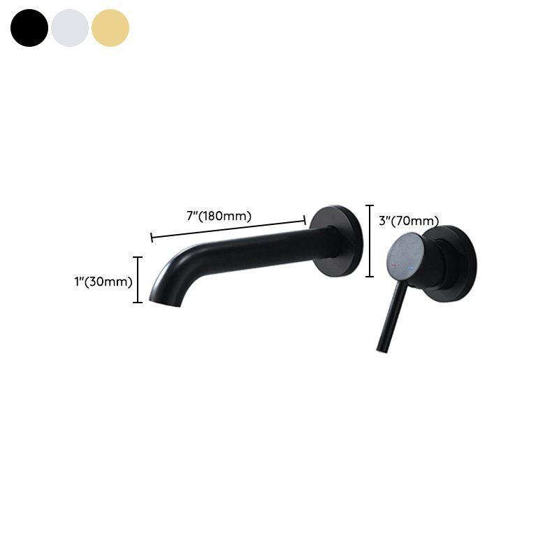 Low Arc Sink Faucet Wall Mounted 2 Holes Single Lever Handle Bathroom Sink Faucet Clearhalo 'bathroom_sink_faucets' 'Conjunta de Baño y Conjunta de Grifo' 'Coronamiento de Baño y Dispositivo de Baño' 'Grifo del lavabo del baño' 'Hogar' 'home_improvement' 'home_improvement_bathroom_sink_faucets' 'Mejoras para el hogar' 1200x1200_6572481e-ad80-4d26-9484-389ce8719b16