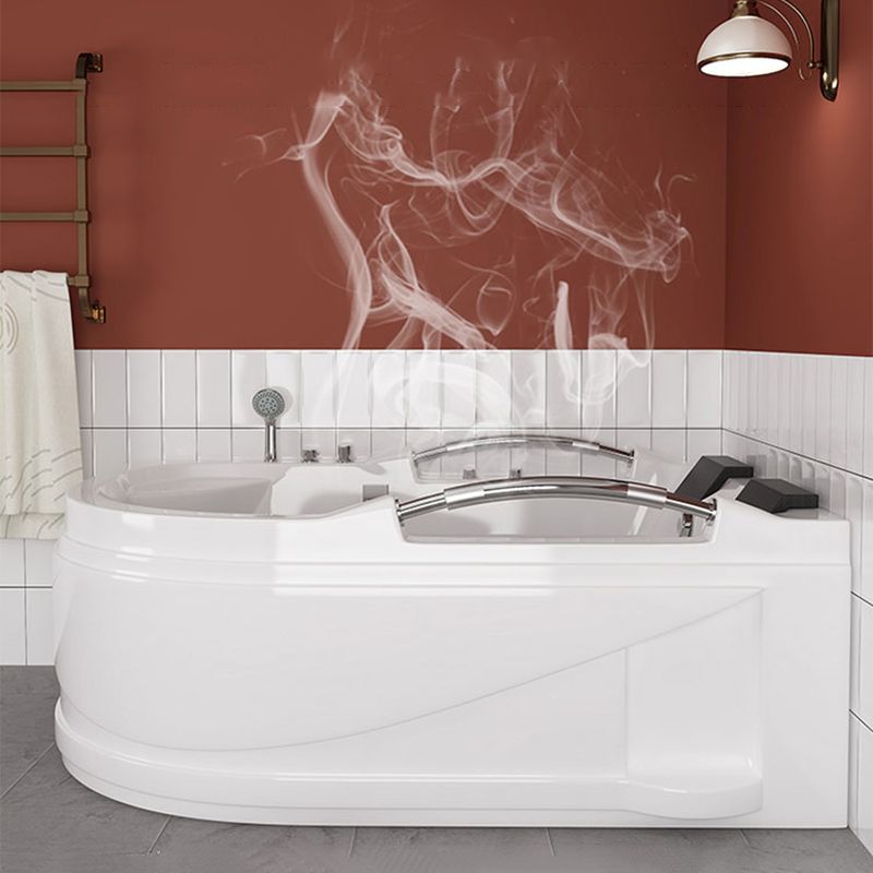 Free Form White Bathtub Bathroom Back to Wall Modern Bath Tub Clearhalo 'Bathroom Remodel & Bathroom Fixtures' 'Bathtubs' 'Home Improvement' 'home_improvement' 'home_improvement_bathtubs' 'Showers & Bathtubs' 1200x1200_6572aef2-9346-4bce-94e2-b33239dd0ceb