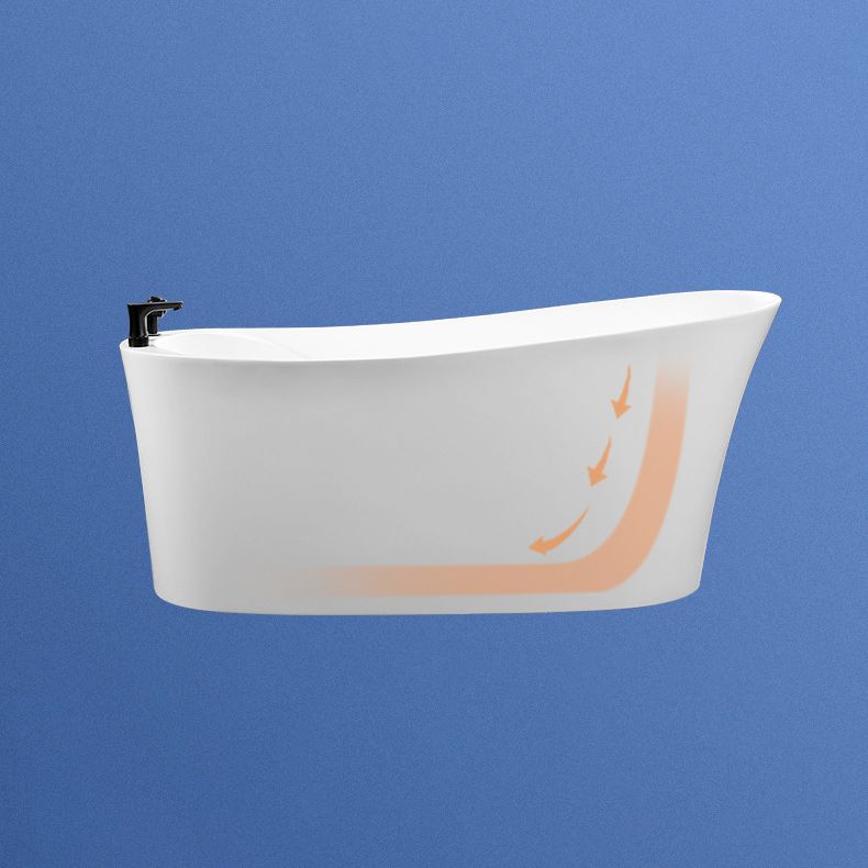 Oval Slipper Soaking Bathtub Modern Acrylic Freestanding Bathtub in White Clearhalo 'Bathroom Remodel & Bathroom Fixtures' 'Bathtubs' 'Home Improvement' 'home_improvement' 'home_improvement_bathtubs' 'Showers & Bathtubs' 1200x1200_65926baf-4ee4-4495-8466-888936509c1d