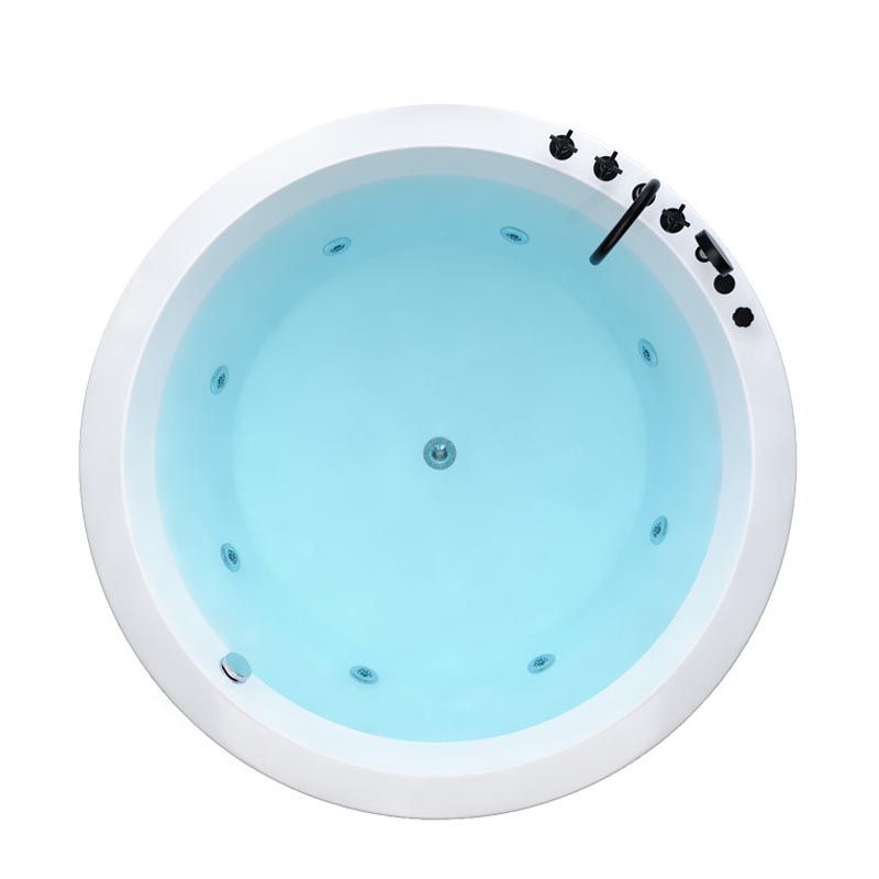 Modern Round Drop-in Bath Tub Acrylic Soaking Bathtub in White Clearhalo 'Bathroom Remodel & Bathroom Fixtures' 'Bathtubs' 'Home Improvement' 'home_improvement' 'home_improvement_bathtubs' 'Showers & Bathtubs' 1200x1200_6598b0fb-d512-4f70-ad5f-4aed71f0f060