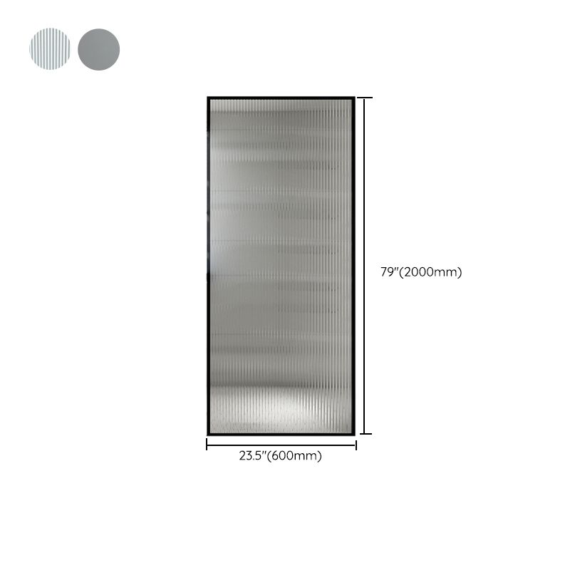 Metal and Glass Shower Door Simple Inline Black Shower Bath Door Clearhalo 'Bathroom Remodel & Bathroom Fixtures' 'Home Improvement' 'home_improvement' 'home_improvement_shower_tub_doors' 'Shower and Tub Doors' 'shower_tub_doors' 'Showers & Bathtubs' 1200x1200_659a2d15-542d-4103-8c16-c7e8b2fa92c4