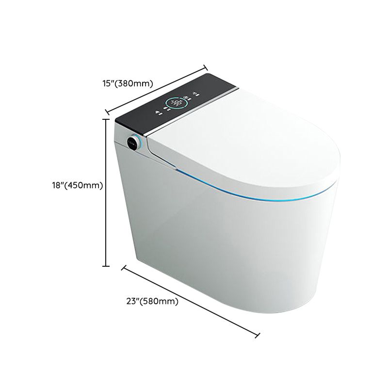 Elongated Ceramic Smart Toilet Seat Bidet in Tankless with Heated Seat Clearhalo 'Bathroom Remodel & Bathroom Fixtures' 'Bidets' 'Home Improvement' 'home_improvement' 'home_improvement_bidets' 'Toilets & Bidets' 1200x1200_65b40f42-08bf-4030-b954-f7d456535535