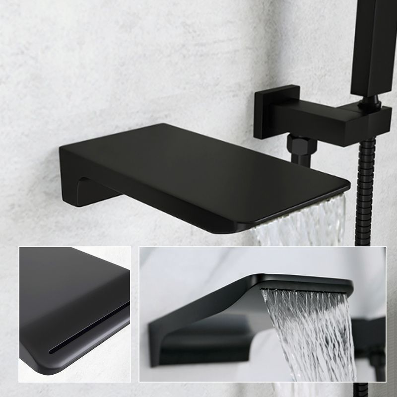 Modern Wall Mounted Metal Tub Filler Single Handle Bathroom Faucet Clearhalo 'Bathroom Remodel & Bathroom Fixtures' 'Bathtub Faucets' 'bathtub_faucets' 'Home Improvement' 'home_improvement' 'home_improvement_bathtub_faucets' 1200x1200_65d51af4-3bf3-4450-b9b0-56b550e13a54