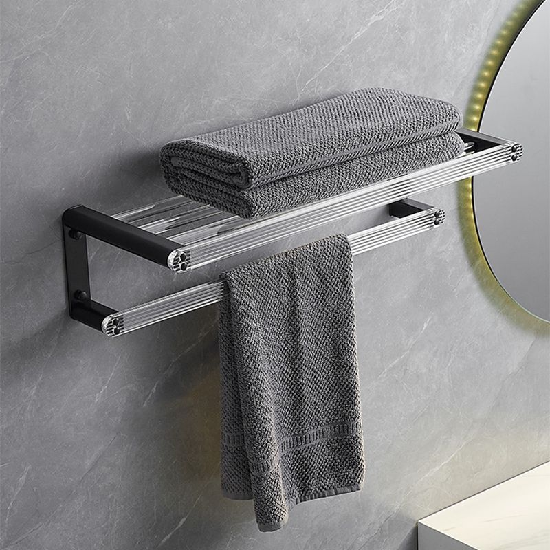 Modern Bathroom Accessory Kit Bath Shelf/Towel Bar & Robe Hooks Included Clearhalo 'Bathroom Hardware Sets' 'Bathroom Hardware' 'Bathroom Remodel & Bathroom Fixtures' 'bathroom_hardware_sets' 'Home Improvement' 'home_improvement' 'home_improvement_bathroom_hardware_sets' 1200x1200_66008b7d-f09c-4c68-afd0-a920700be91a