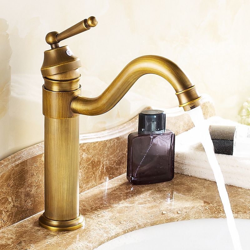 Lever Handle Basin Lavatory Faucet Farmhouse Circular Bathroom Faucet Clearhalo 'bathroom_sink_faucets' 'Conjunta de Baño y Conjunta de Grifo' 'Coronamiento de Baño y Dispositivo de Baño' 'Grifo del lavabo del baño' 'Hogar' 'home_improvement' 'home_improvement_bathroom_sink_faucets' 'Mejoras para el hogar' 1200x1200_660beb31-bf54-4c1c-9da9-6f042624d7e2