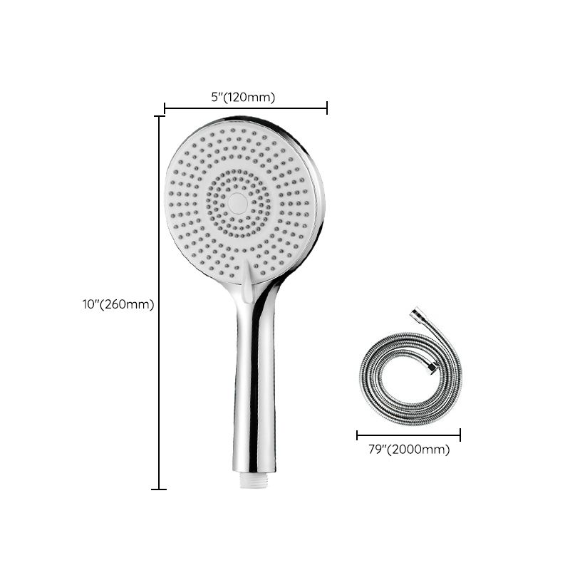 Round Shower Head Plastic Handheld Shower Head with Adjustable Spray Pattern Clearhalo 'Bathroom Remodel & Bathroom Fixtures' 'Home Improvement' 'home_improvement' 'home_improvement_shower_heads' 'Shower Heads' 'shower_heads' 'Showers & Bathtubs Plumbing' 'Showers & Bathtubs' 1200x1200_660cf4ca-4535-4f14-b362-a42be25ea77b