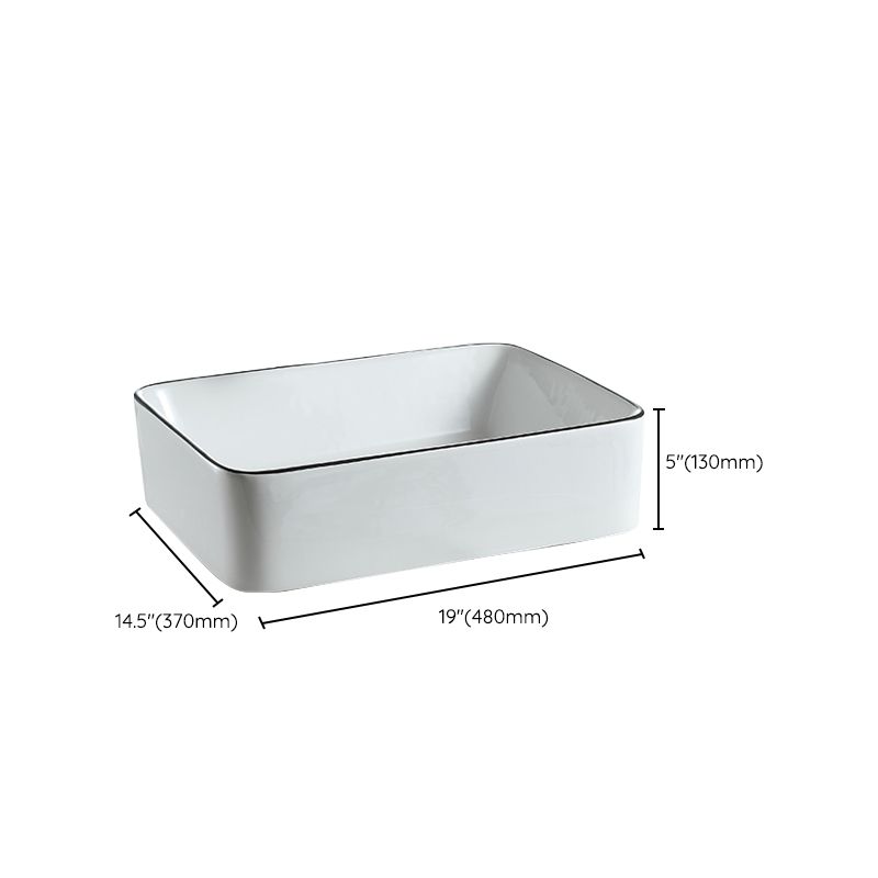 Modern Bathroom Sink Pop-Up Drain Porcelain Rectangular Vessel Sink Clearhalo 'Bathroom Remodel & Bathroom Fixtures' 'Bathroom Sinks & Faucet Components' 'Bathroom Sinks' 'bathroom_sink' 'Home Improvement' 'home_improvement' 'home_improvement_bathroom_sink' 1200x1200_661449c1-a701-4fef-89b7-c0943b1afd93