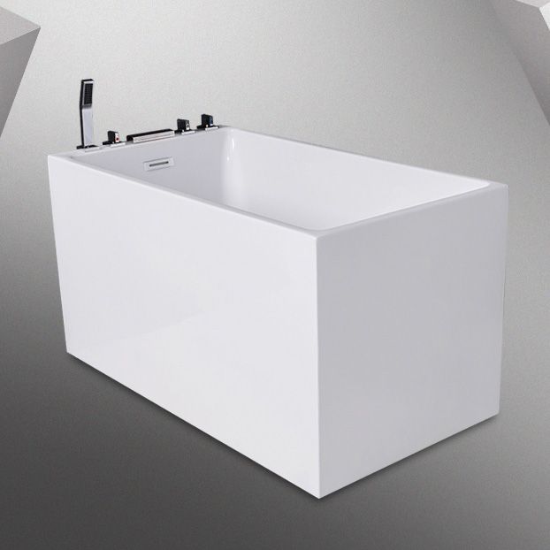 Flat Bottom Rectangular Bathtub Antique Finish Back to Wall Modern Bath Tub Clearhalo 'Bathroom Remodel & Bathroom Fixtures' 'Bathtubs' 'Home Improvement' 'home_improvement' 'home_improvement_bathtubs' 'Showers & Bathtubs' 1200x1200_662bda45-8e26-4349-a568-614313925de6